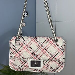 Karl Lagerfeld tweed sholder crossbody sholder Bag